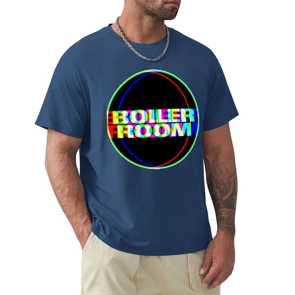 Футболка Boiler Room Color Glitch I, эстетичная одежда, быстросохнущая рубашка, симпатичные топы, мужские футболки с графическим принтом, большие размеры.