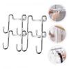 4pcs Practical  Stainless Steels Hook Double S-Shaped Hook Hanger Space Saving Rack for Kitchen and Bathroom Storage