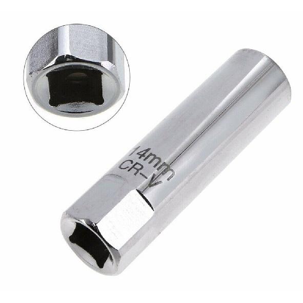 14mm Thin Wall Magnetic Spark Plug Socket 3/8" Drive 12-Point for Motorcycle 1pc