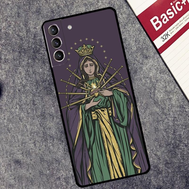 Virgin Mary Christian Case For Samsung Galaxy S24 S22 S23 Ultra Note 20 S9 S10 Note 10 Plus S20 FE S21 FE Cover