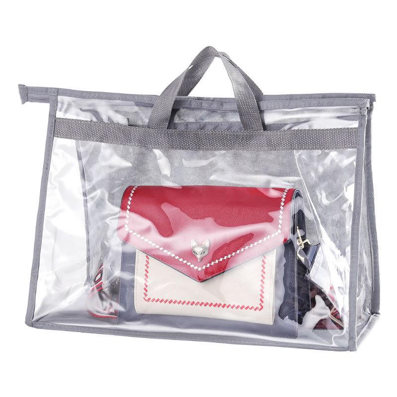 PVC Transparent Dust Cover for Hanging Handbag Storage - Waterproof Leather Bag Protector