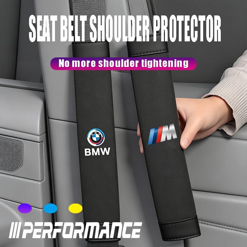 2PCS Car seat belt shoulder protector cover valve cap accessories for BMW X1 X2 X3 X5 X4 X6 X7 iX3 F20 F10 F07 E70 E46 E90 E92 E GMWBX1