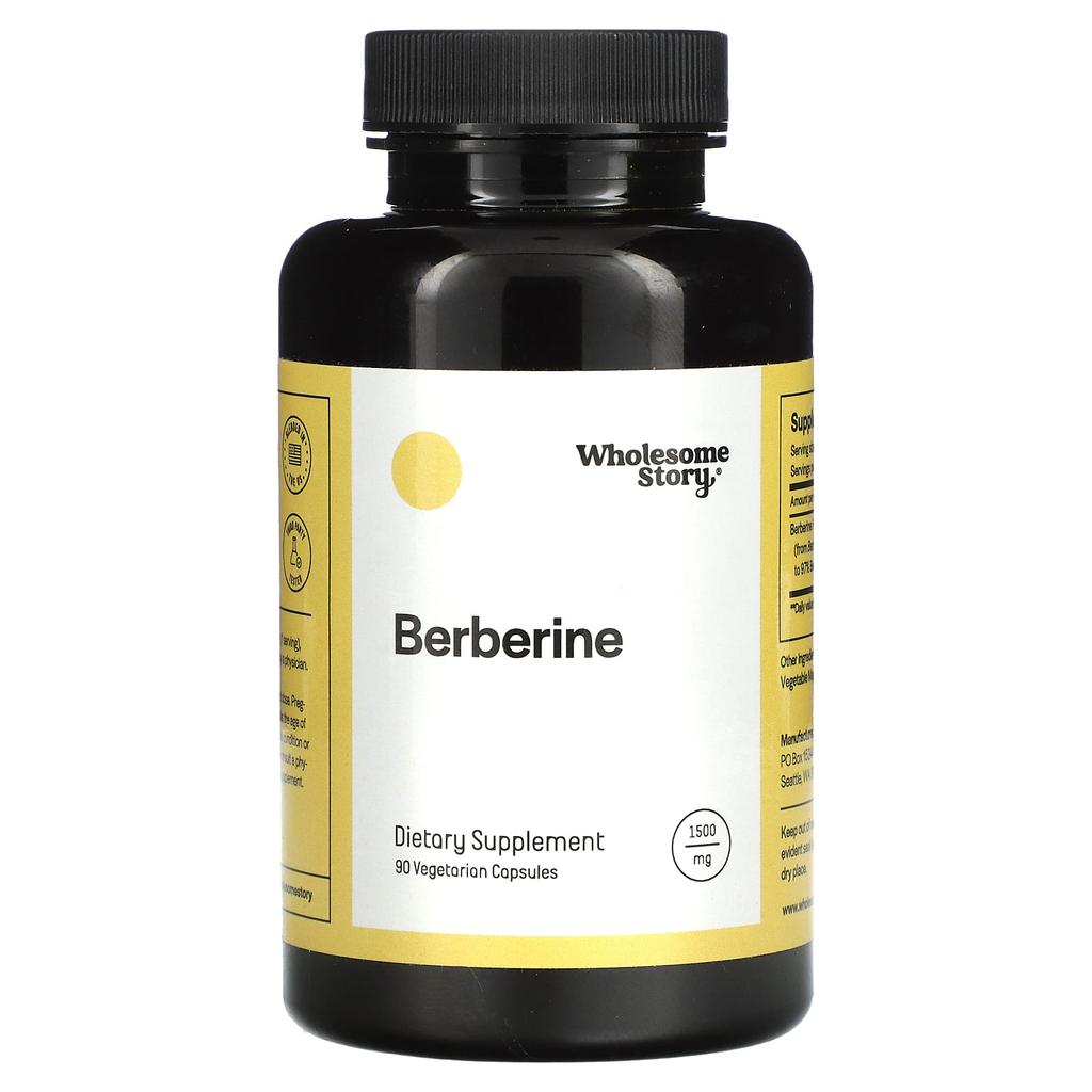Wholesome Story Berberine, 1,500mg, 90 Veggie Capsules (500mg Per Capsule)