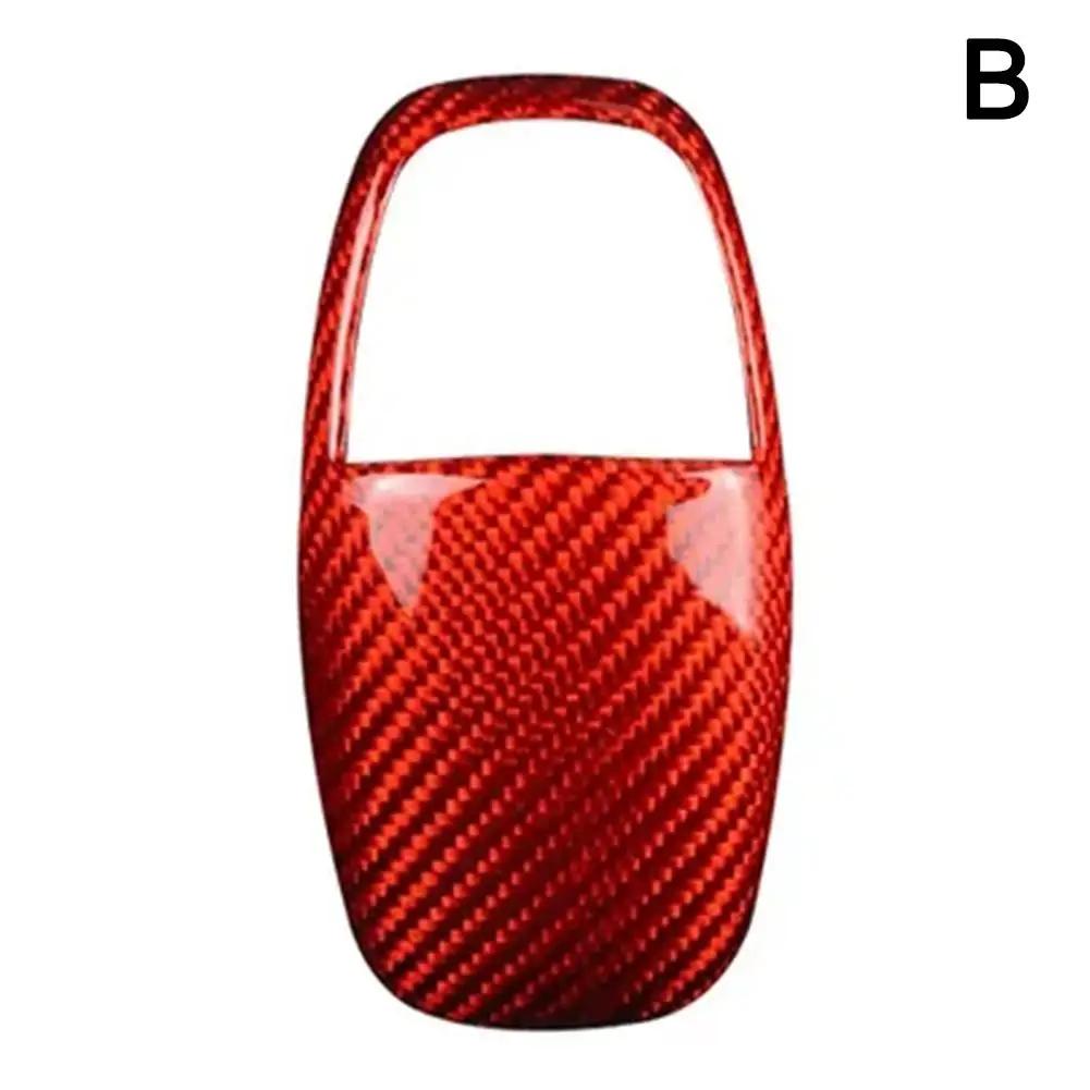 Carbon Fiber Car Gear Shift Knob Decoration Cover For Challenger Charger Srt 2015-2018 2019 2020 2024 Accessorie J5h0