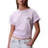 Calvin Klein Женская футболка с логотипом, круглый вырез, свободная, короткий рукав, топ 47F801G-3OQ