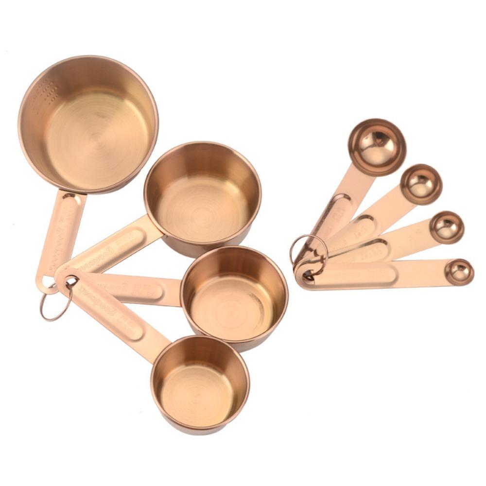 8Pcs Stackable Spoons Measuring Cups Measuring Spoons Set Scaled Baking Tools Cooking