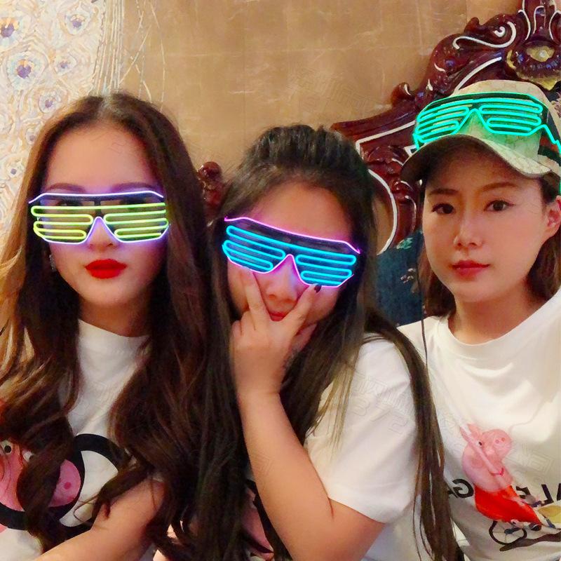 Online celebrity Bai Hui Jiang sells light-colored glasses,cold-colored glasses,the same model LED sunglasses,flashing dual-color single-color glasses
