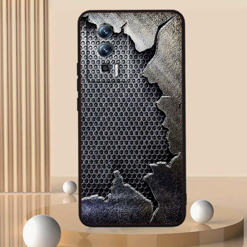 Креативный металлический узор Для Xiaomi Redmi 12 13C 12C 13 10C 9T A2 9A 9C 7A Note 10S 8T 10 9 8 Pro 4G 5G Черный чехол для телефона