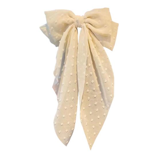 Лента с кисточкой, жаккардовый декор, весенняя заколка для волос, Нескользящая элегантная двойная большая бант, декор, заколка для волос для девочек, аксессуары для волос