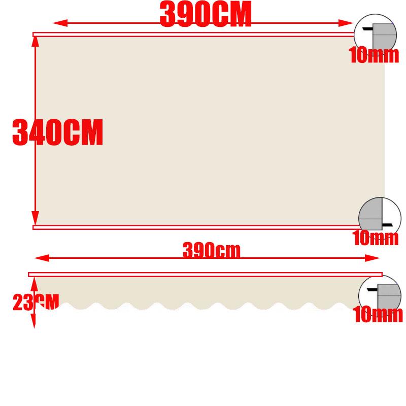 Tewango Индивидуальный уличный тент Водонепроницаемая ткань Занавеска для магазина Навес для балкона Покрытие Блок УФ Защита от солнца Тент от дождя Полосатая ткань