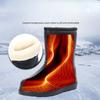 Сапоги из ЭВА-трубы, черные, зимние, теплые, бархатные, хлопковые, нескользящие, для рыбалки, для воды, страховые, для труда, для дождливой погоды