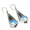 Milky Opal Gemstone 925 Silver Plated Handmade Jewelry Earring 2.27"