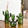 3 шт./компл. стеклянная ваза зеленая гидропонная ваза для растений прозрачная ваза синяя ваза в форме кактуса украшение для дома 2 цвета