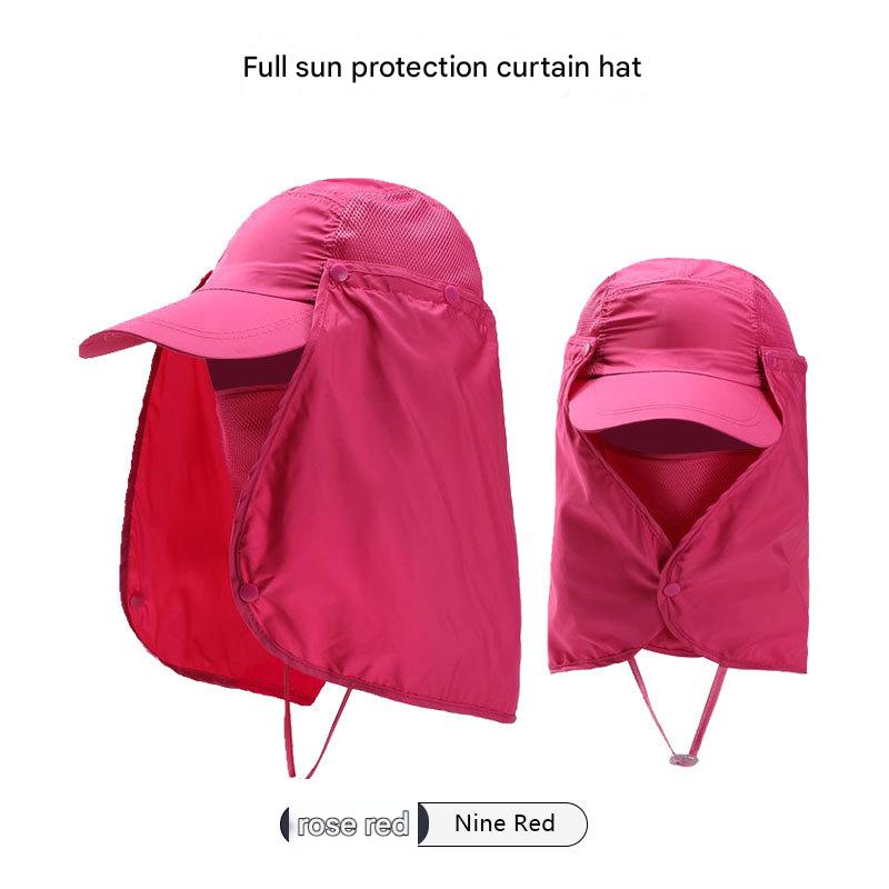1pcs Men's and Women's Four Seasons Full Face Breathable Quick-drying Sun Hat Sun Hat Professional Fishing Anti-ultraviolet Hat