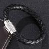 Men Bracelet Black Braided Leather Bracelets Male Bracelets Jewelry
