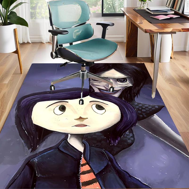 1pc C-Coraline (6) Design Area Rug - Non-Slip, Soft & Cozy Floor Mat for Living Room, Bedroom, Office - Indoor/Outdoor Decorative Carpet