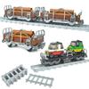 Building Blocks Train Model Sets Compatible All Brands Freight Train Cars Construction Bricks Kits Rails City Tracks Toy for