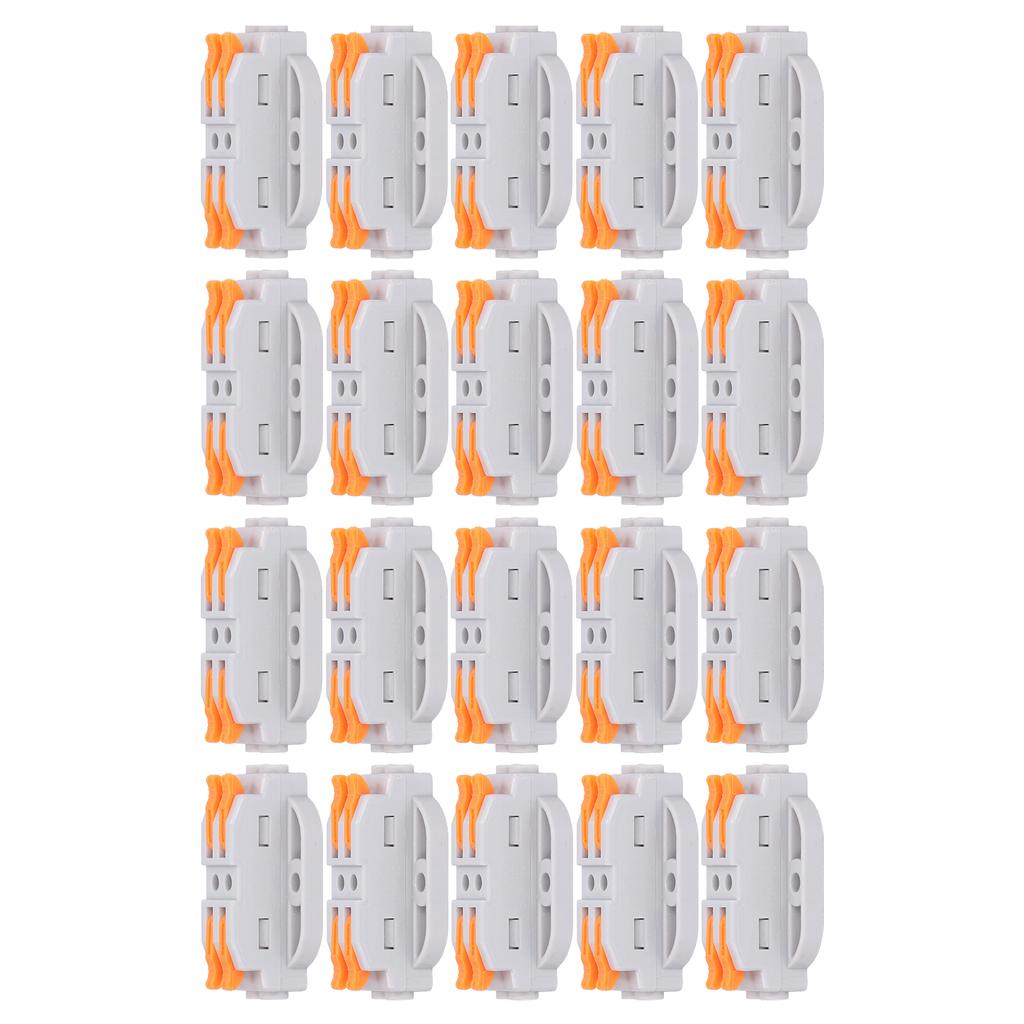 20Pcs Lever Nut Wire Connectors Quick Compact Splice Conductors Push In Terminal Block 223‑2P