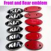 QZGF3 ABS Car Front Emblem Rear Trunk Sticker Badge for KIA Sportage K3 K4 K5 KX3 Picanto Rio Ceed Cerato Soul Stonic CARNIVAL Styling