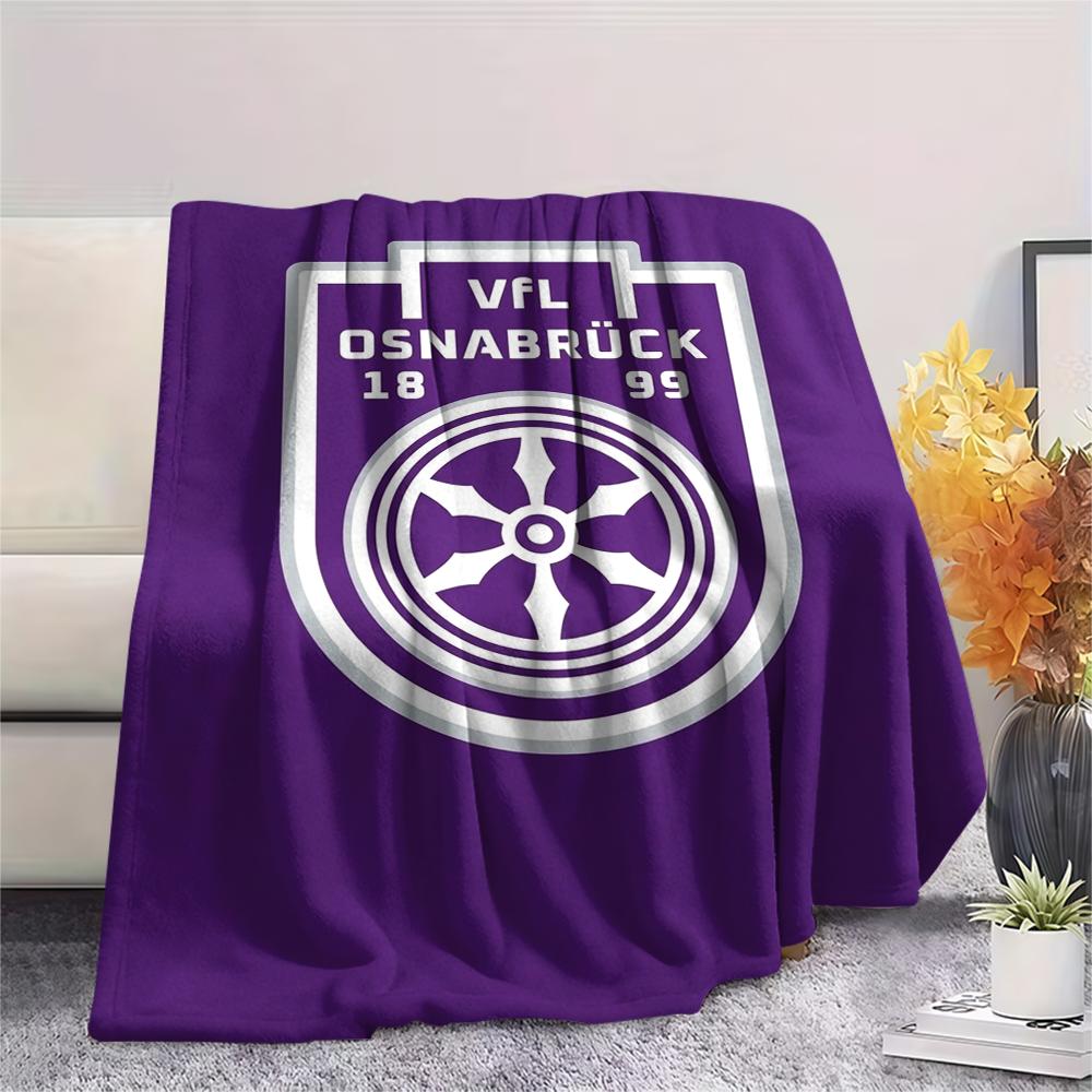 1PC VfL Osnabrück Print Flannel Blanket, High quality Comfortable for All Seasons, Home Decor, Warmth and Comfort, Perfect for Christmas Gifts