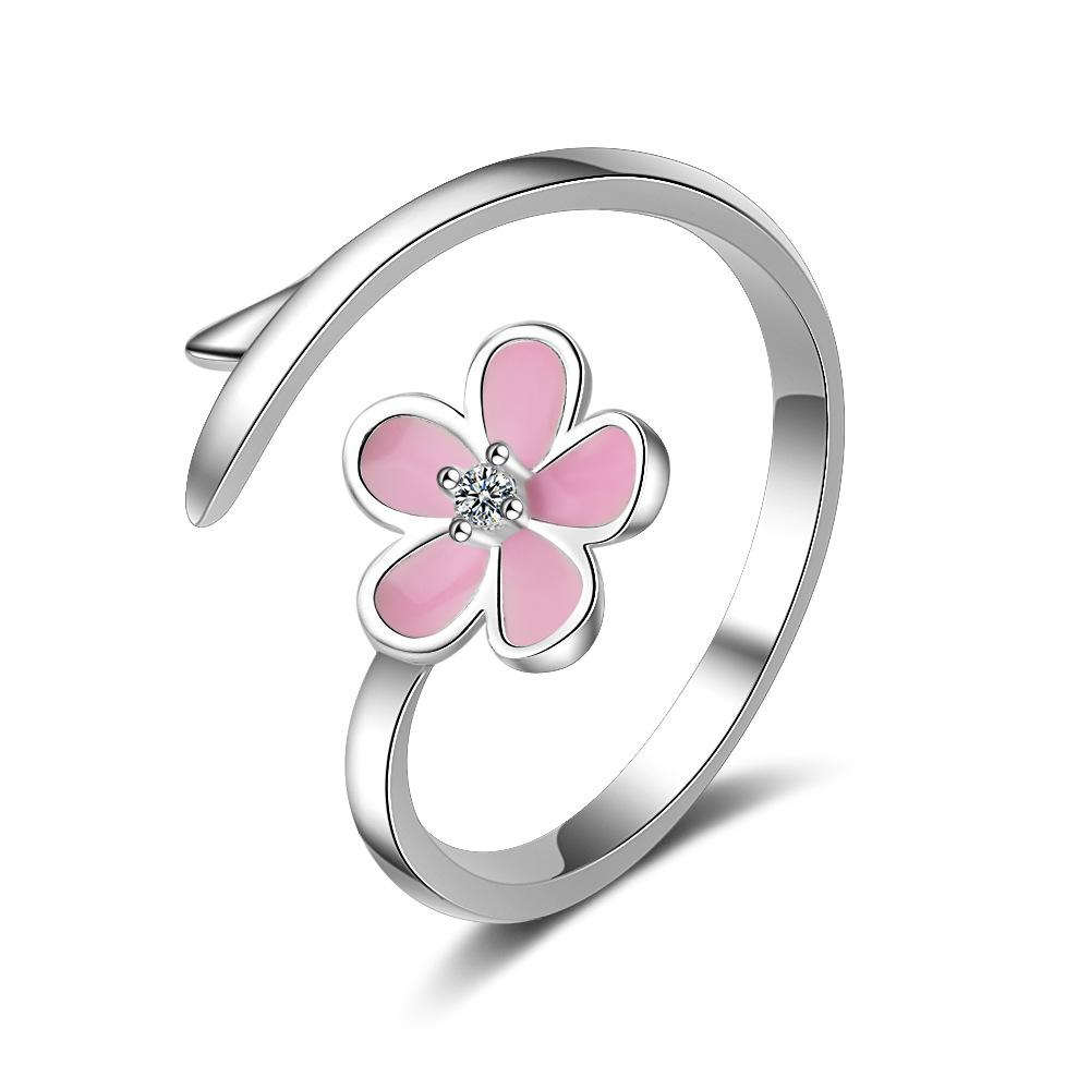New 925 Sterling Silver Ring AAA Zircon Adjustable Simplicity Fashion Exquisite Women Jewelry Accessories Wedding Party Gift