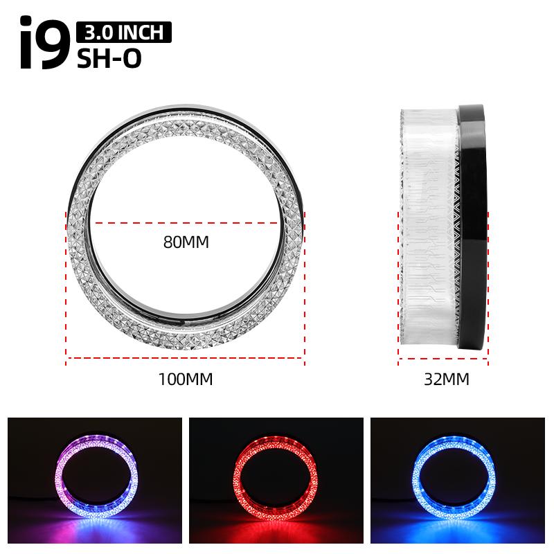 2.5" 3" UO 2X Ангельские глазки Управление через приложение RGB Проектор Линзы Маски Прямоугольные Кольца-галоген Автомобильная фара Автоаксессуары Хрустальная лампа
