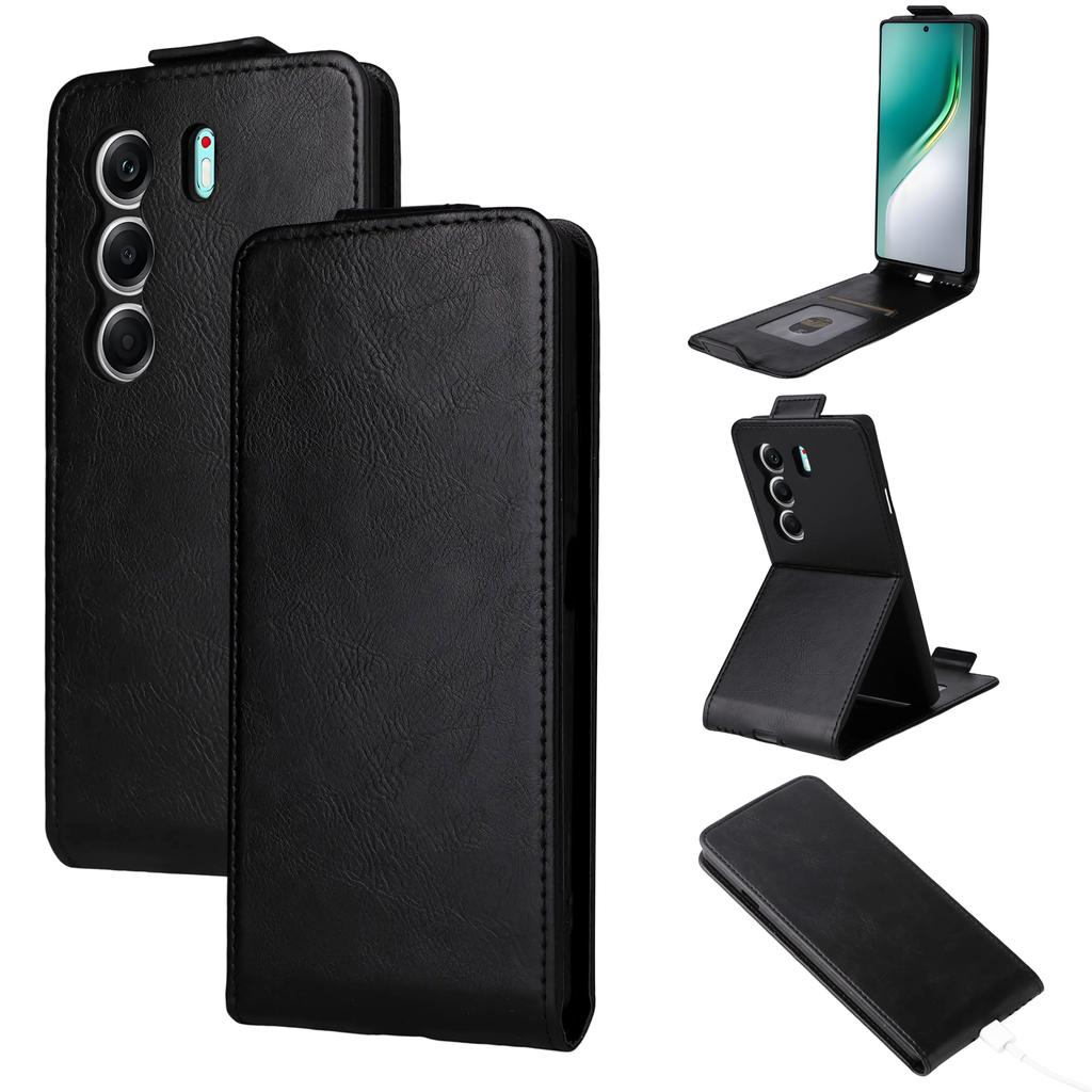 Для TECNO Camon 40 Pro 5G/4G чехол-подставка с магнитной застежкой вертикальный кожаный чехол для телефона с держателем для карт