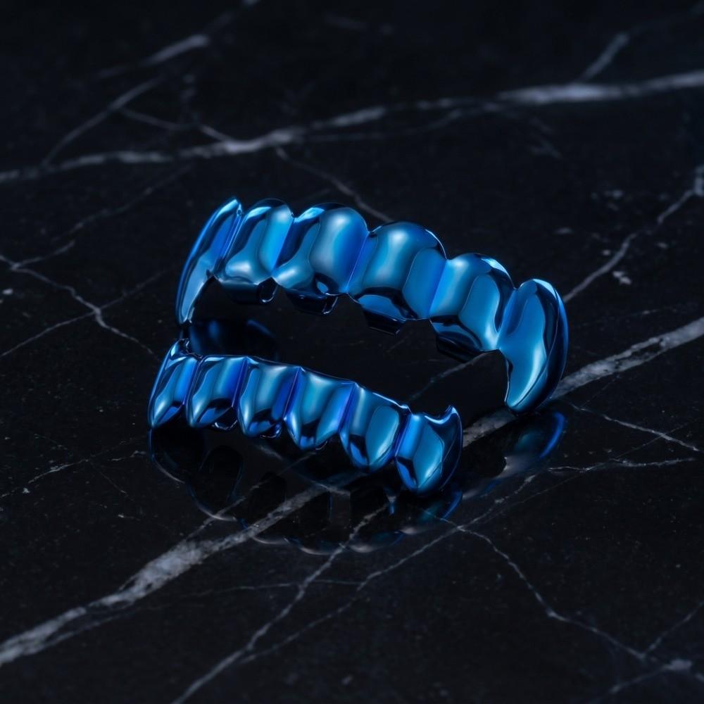 Anti Slip Teeth Grillz Top Bottom Set Glossy Finish Teeth Jewelry Fashion Teeth Grillz Caps Events
