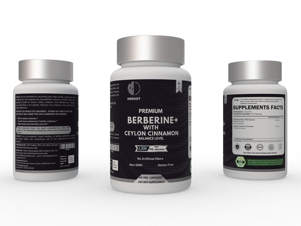 Капсулы берберина с цейлонской корицей | Растительная смесь | 60 капсул