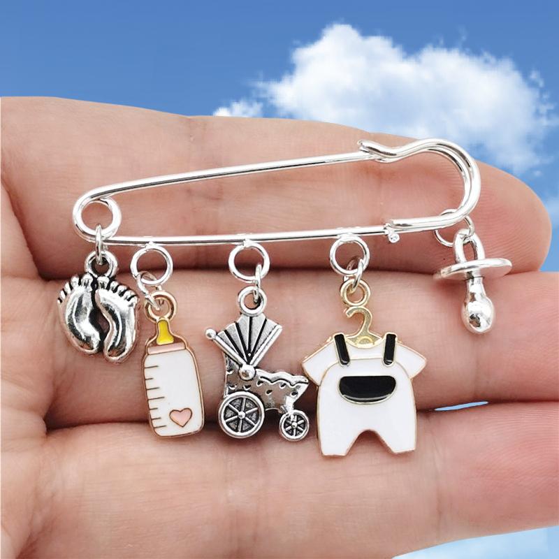 Модная детская коляска Детская бутылочка Одежда Соска-пустышка Тематическая булавка Брошь Ювелирные изделия Подарки на День матери