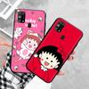 Black Case for Xiaomi Redmi 13C Note 9 iPhone XR 7 8 14 15 11 12 13 X XS Pro Max Samsung A25 S23 S24 FE Ultra Plus Sakura Momoko