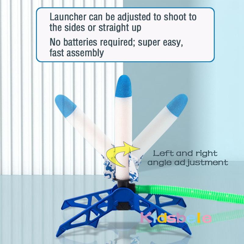 999 Kid Air Rocket Foot Pump Launcher Toys Спортивная игра Jump Stomp Открытый детский игровой набор Игрушечные прессованные ракетные установки Игры с педалью