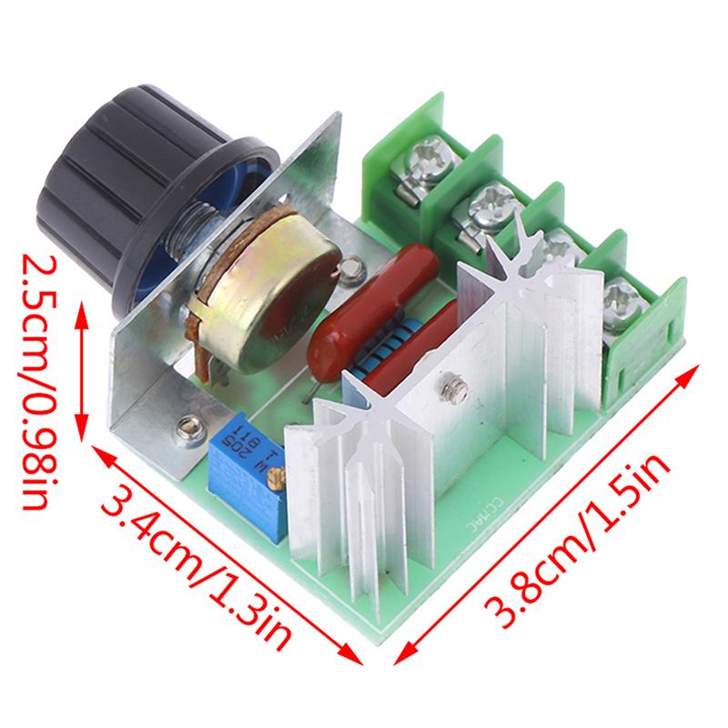 2000W Ac 50-250V 25A Adjustable Motor Speed Controller Voltage Regulator