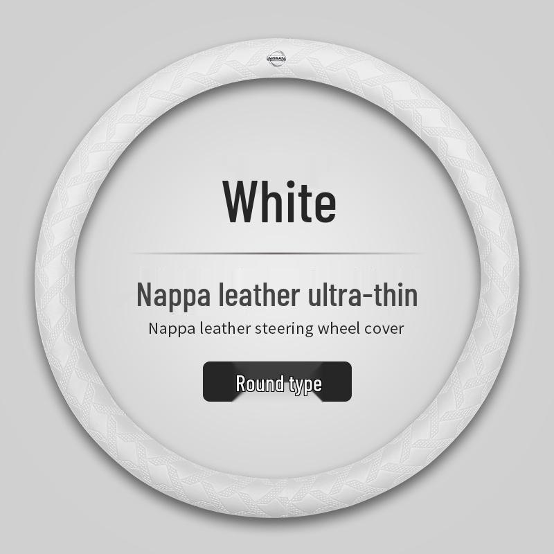 Napa Leather 3D Textured Non-Slip Steering Wheel Cover for Nissan Models
