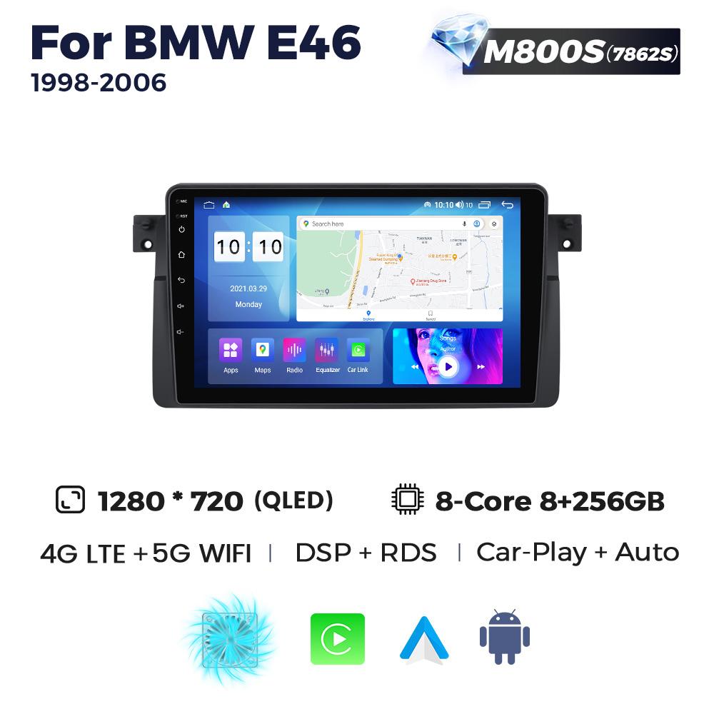 NaviFly GPS автомобильное стерео радио для BMW E46 M3 318/320/325/330/335 1998-2006 WIFI Android Smart System Carplay Auto 2 Din головное устройство
