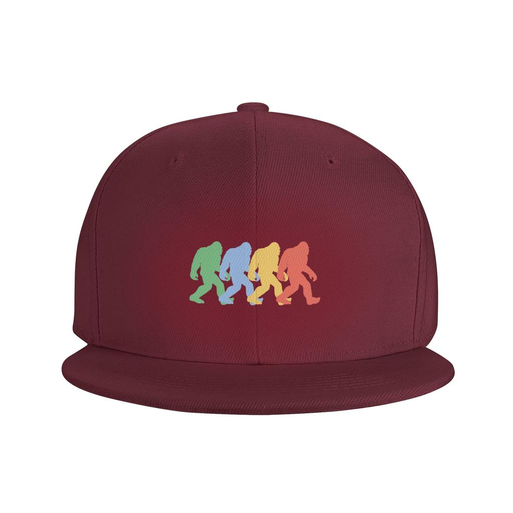 Красочная плоская кепка Bigfoot Monster в стиле хип-хоп, бейсбольная кепка для папы, классическая регулируемая повседневная спортивная шляпа унисекс, женская кепка, повседневная