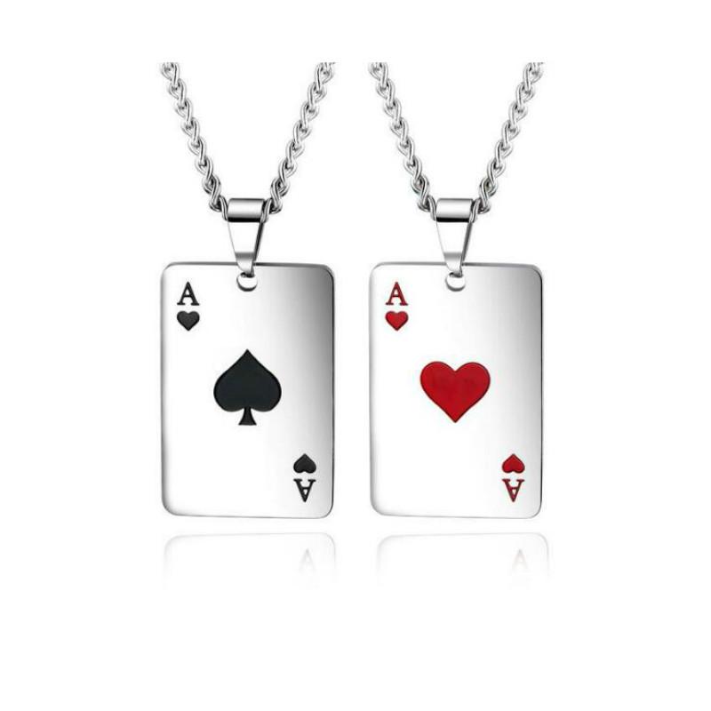 Ожерелье из титановой стали, пики в стиле хип-хоп, ожерелье для мужчин и женщин, индивидуальная подвеска для покера