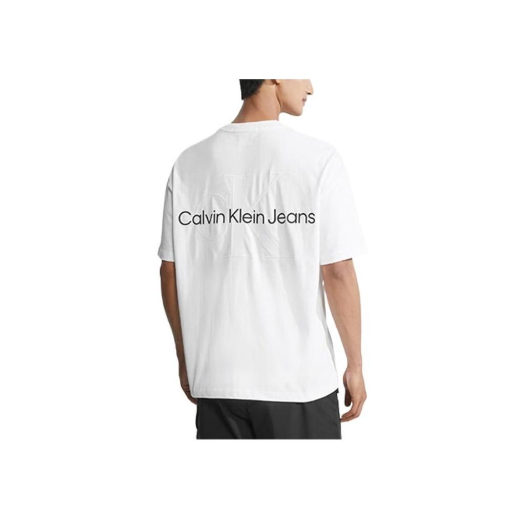 Calvin Klein SS23 Футболка с круглым вырезом и логотипом Alphabet, топы унисекс, белая J400280-YAF
