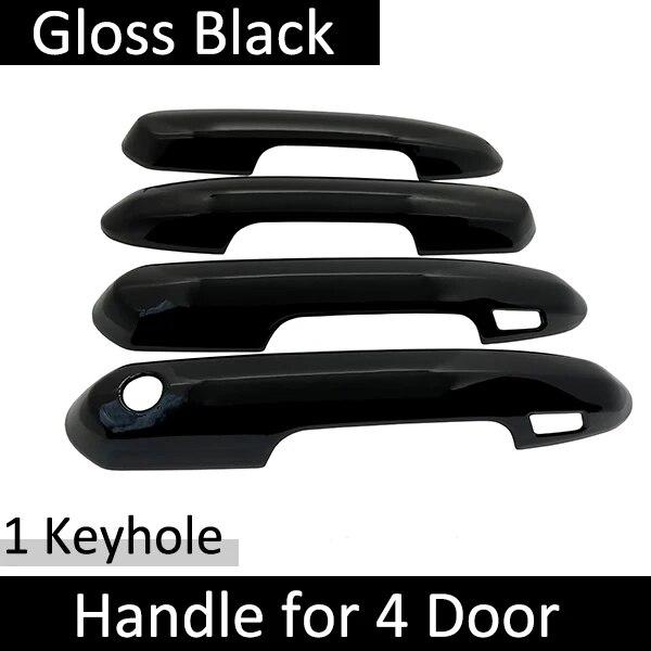 Для Toyota RAV4 RAV 4 XA50 2022 глянцевый черный углеродное волокно хромированная крышка дверной ручки наклейки отделка автомобильные аксессуары