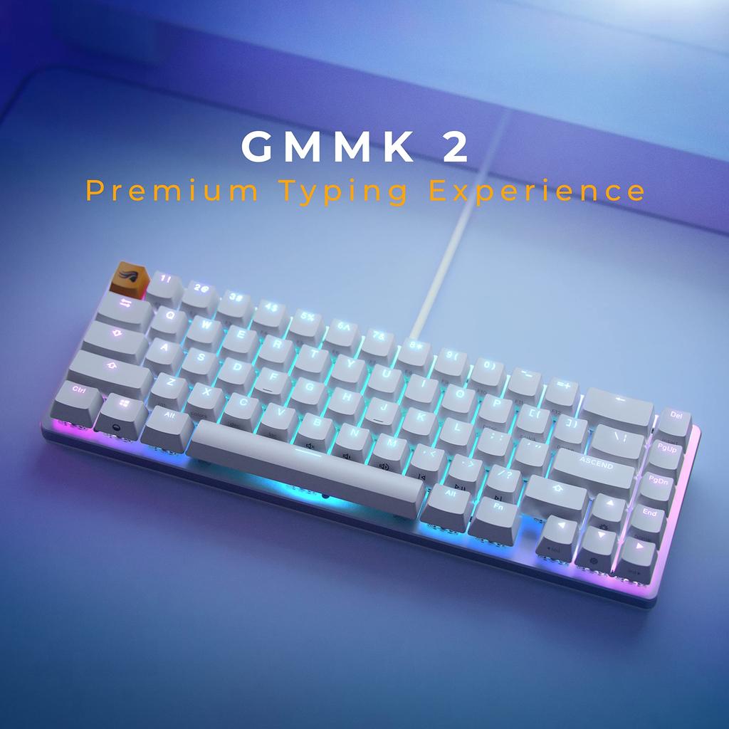 Glorious GMMK 2 White Mechanical Keyboard KB628 65% (Pre-Built) - GLO-GMMK2-65-FOX-W