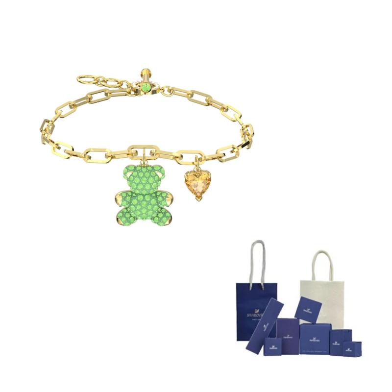 Swarovski Браслеты с мишками женские зеленые