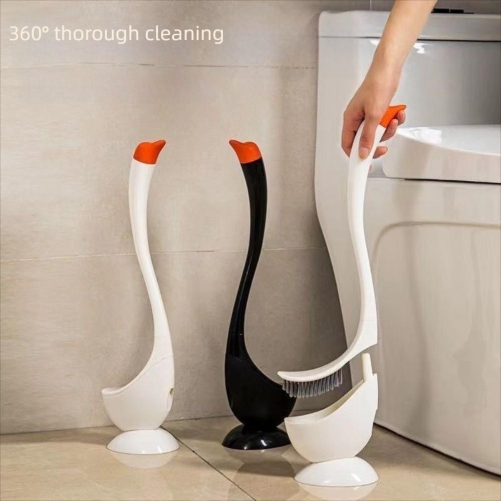 Plastic Bathroom Cleaning Brush Cute Swan Shape Toilet Bowl Cleaner Bathroom Accessories