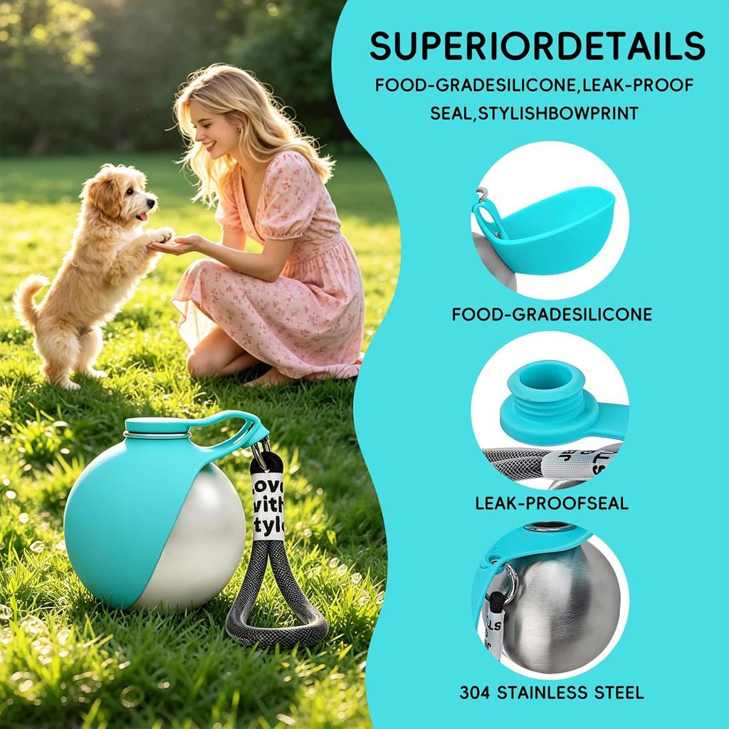Portable Cat and Dog Water Bottle Dog Water Bowl Dog Water Diverter Foldable Drinker Dog´s Dog's Travel Drinking Dogs Puppy Cats