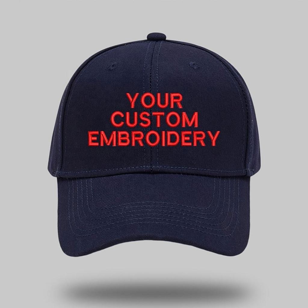 Custom Logo Baseball Cap Embroidered Adjustable Cotton Hat One Piece MOQ for Company Branding Promotion