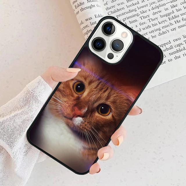 Милый Чехол-Животное Кошка Для iPhone 17 Air 15 16 Чехол 11 13 14 Pro Max 12 Plus Max Fundas