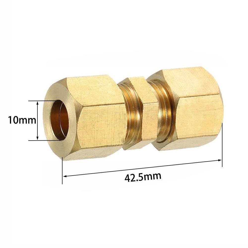 Латунный Латунный Компрессионный Фитинг 1/8" 3/16" 1/4" 5/16" 3/8" 1/2" Прямой Муфта Система Газа