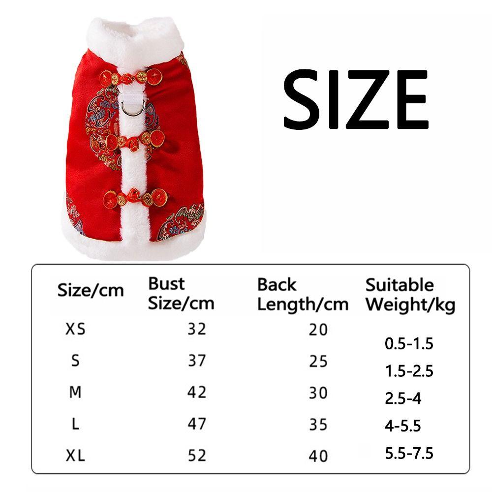 Костюмы для питомцев в китайском стиле, плюшевый костюм для собаки на Новый год, стильная одежда Тан для питомцев, китайский Новый год