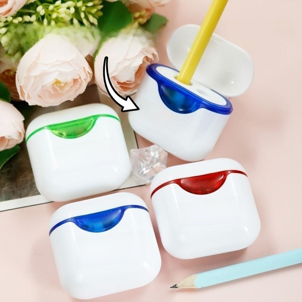 Bluetooth Earphone Design Double Hole Pencil Sharpener Portable Sharpener for Kids School Supplies