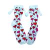 Valentine's Day Couple Heart-Shaped Magnet Socks With Hand-Holding  (Mid-Calf Socks)