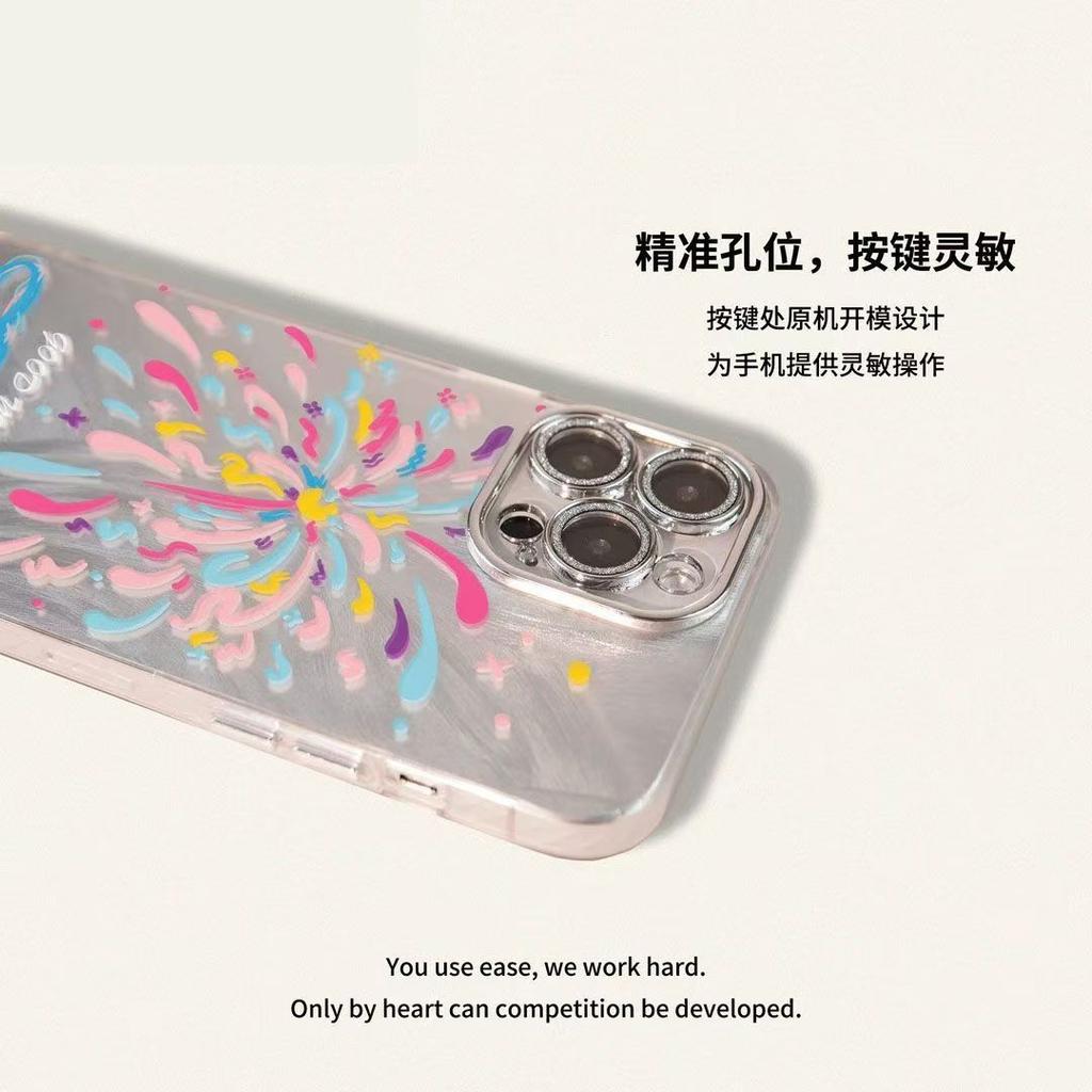 Чехол для телефона Fireworks Moon Apple 16 Pro Max 12/13/11 Противоударный X/14 Pro Трендовый 12 Pro Полное покрытие Противоударный